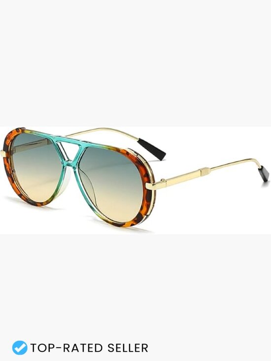 Oversized Double Beam Pilot Sunglasses Retro Vintage Shades Unisex main image 7